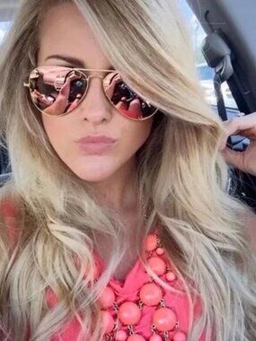 Ray-Ban 3025 Pink Aviator Sunglasses 58mm